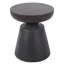 Table d'extérieur en béton léger avec design chic, accent de cuivre, aucun assemblage requis pour une utilisation instantanée Table d'appoint de patio, cuivre, moderne et élégant, assemblage