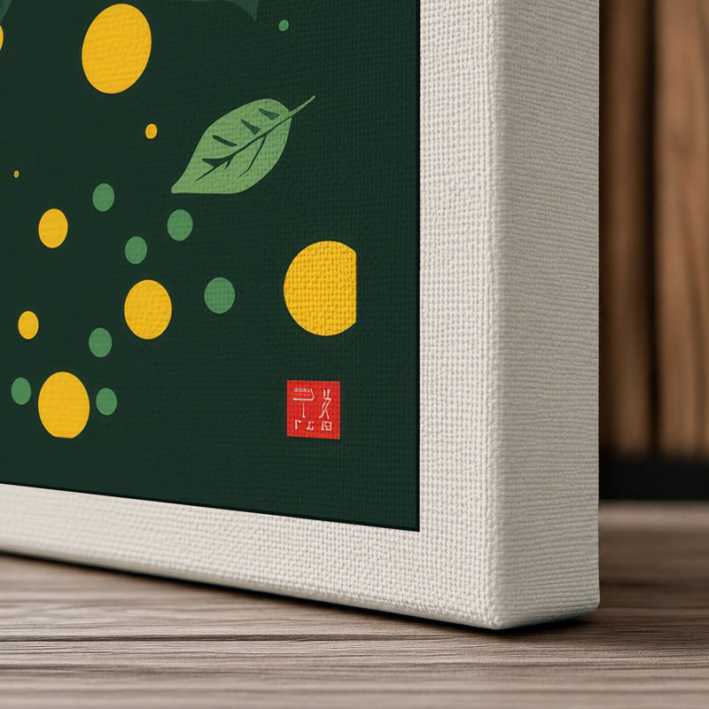 Lemons and Foliage Botanical - Wrapped Canvas, 18x12 - 45.7 x 30.5 cm, Cream Border