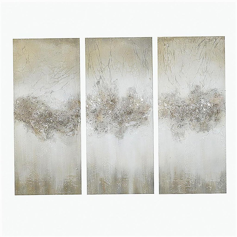 Ensemble d'art mural sur toile 3 pièces, Taupe