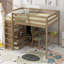 Lit mezzanine avec bureau encastré et rangement-106601839