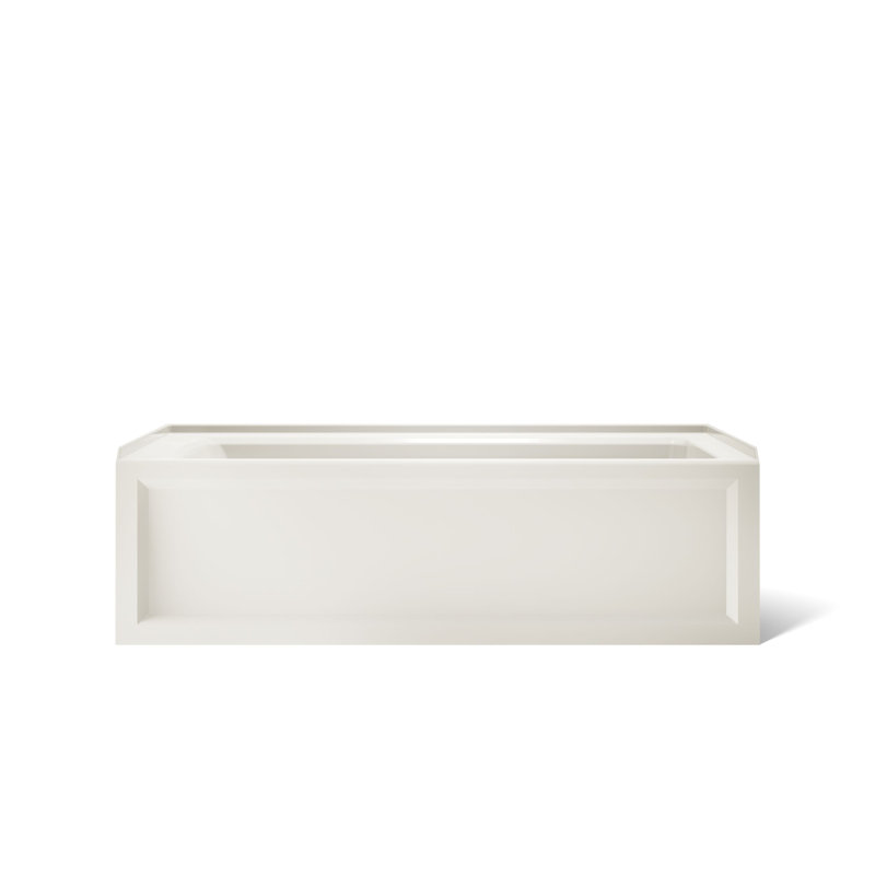 Archer 66" x 32" Soaking Bathtub, Biscuit, Right