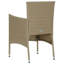  Ensemble de salle à manger anthracite, poly rotin beige, acier thermolaqué, verre-841233428