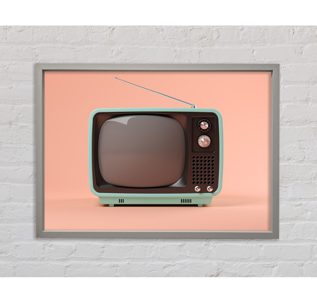 The Retro Tv Set - Einzelner Bilderrahmen Kunstdrucke auf Leinwand