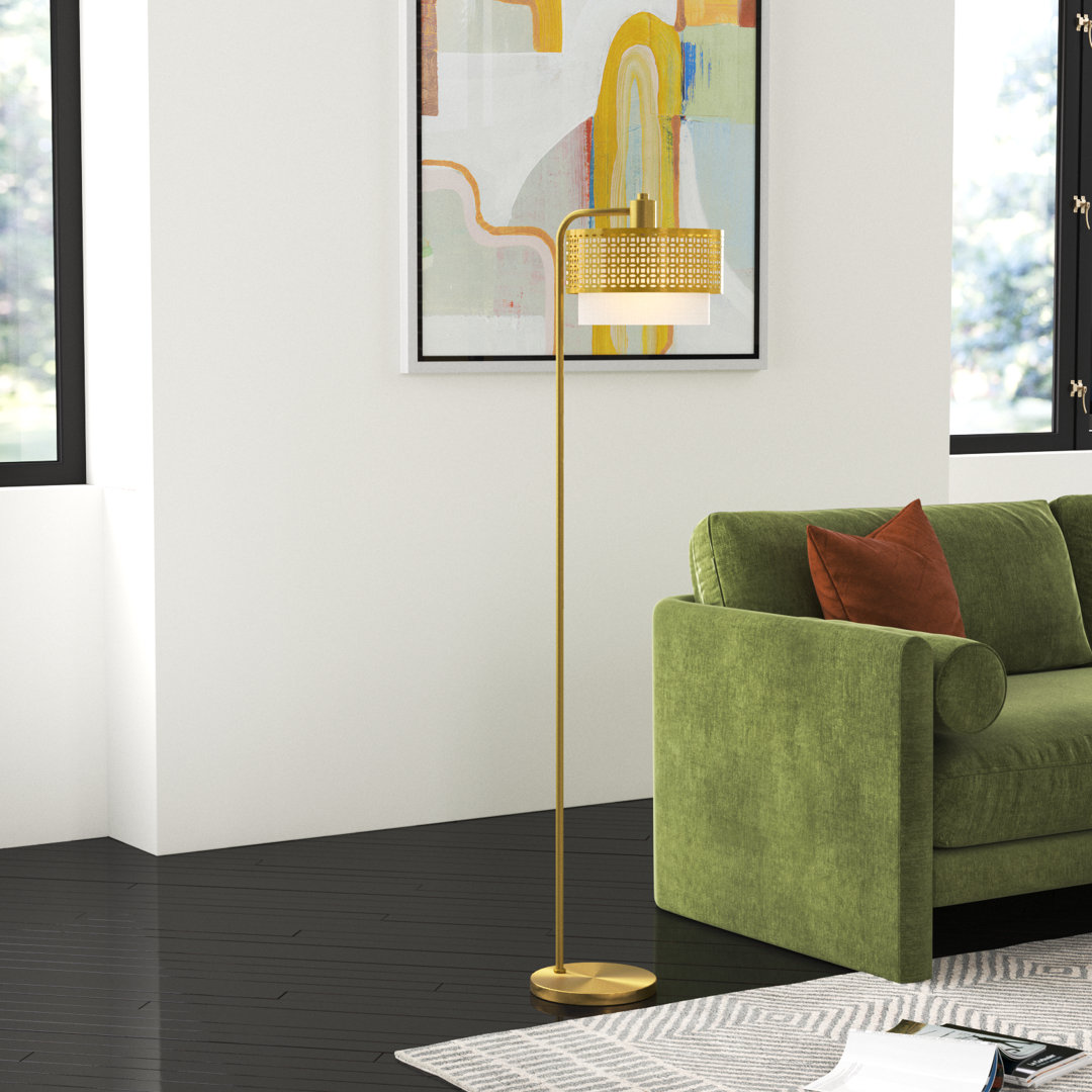 Palermo 65.25'' Gold Arched Floor Lamp Willa Arlo™ Interiors