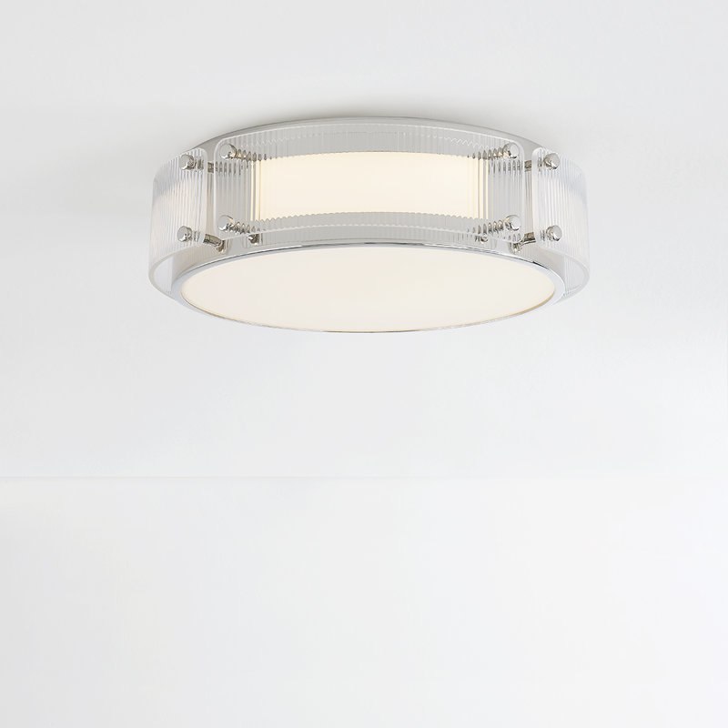 Clifford 1 Light Flush Mount, Polished Nickel