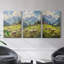 Lanscape Study Series C III - Ensemble de 3 toiles tendues avec châssis - Prêt à être accroché-374980092