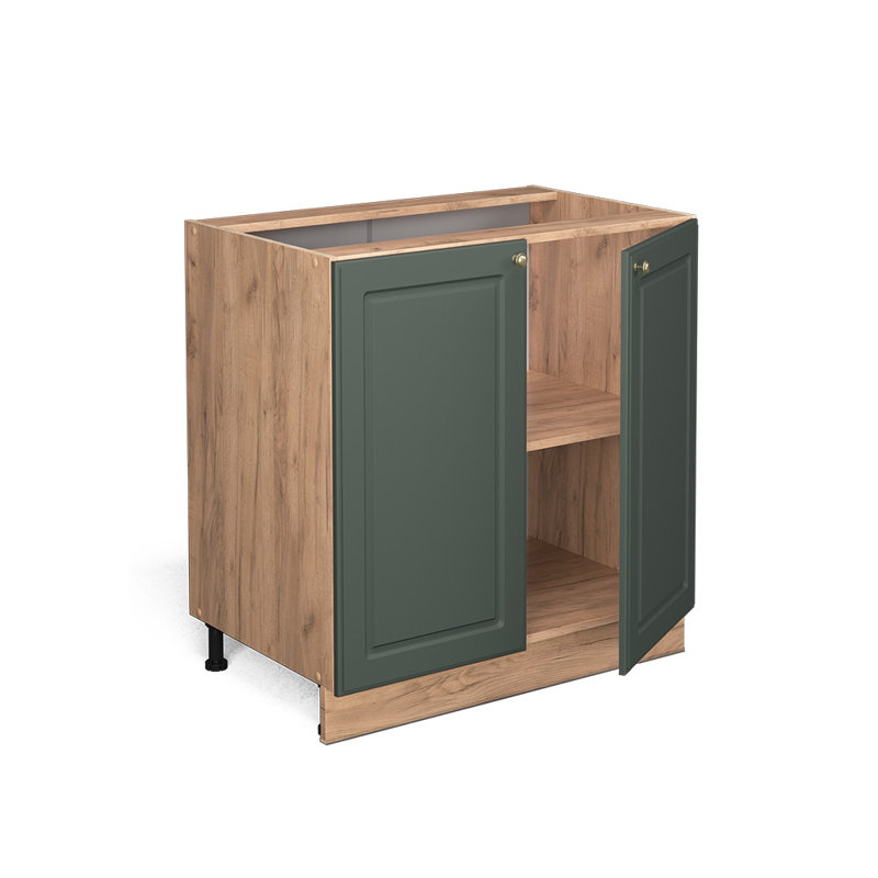 Brooksville 82cm H x 80cm W x 51.6cm D Particleboard Base Unit, Brown/Green