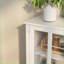 Buffet de rangement de style rétro avec portes doubles en verre | Panneau de fibres à densité moyenne E1 | Finition peinte UV