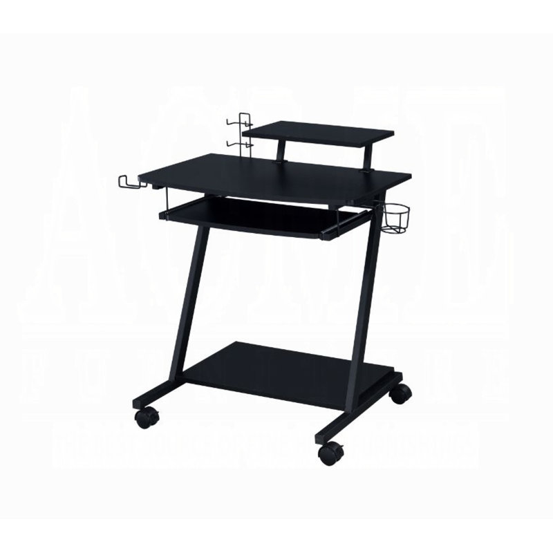 Bureau de jeu rectangulaire noir Ordrees