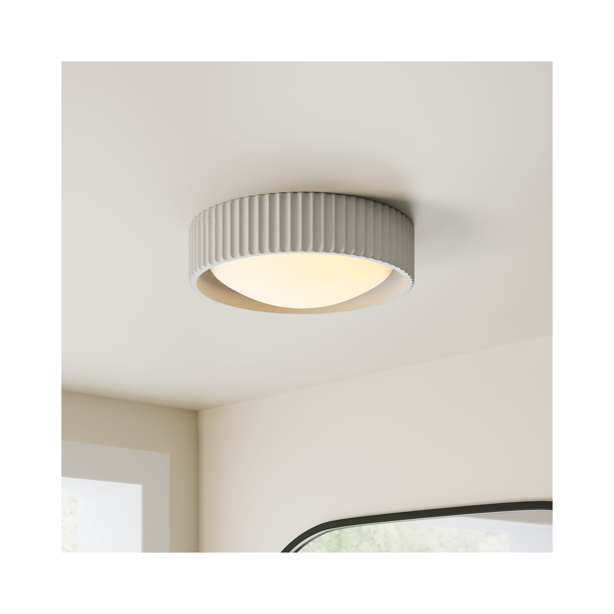 Calcott Flush Mount, Chalk White