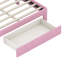 Lit tapissier arc-en-ciel, lit plateforme en velours avec tiroir de rangement Princess