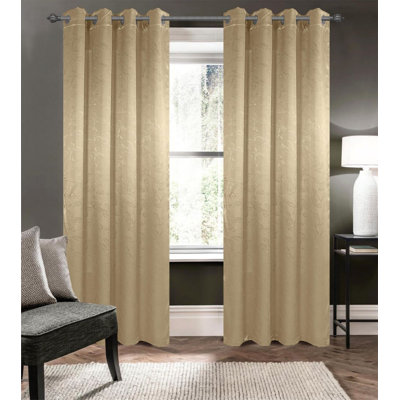 Arlo Embossed Blackout Grommet Panel 90" Gold