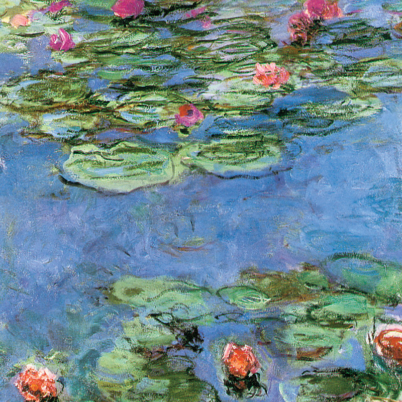 «Water Lilies, 1917» par Claude Monet, reproduction d'art encadrée, H 17,25 po x l 15,25 po x P 1,875 po