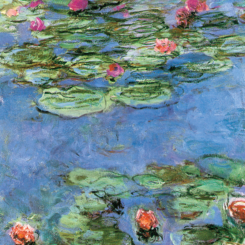 «Water Lilies, 1917» par Claude Monet, reproduction d'art encadrée, H 46,25 po x l 38,25 po x P 1,875 po