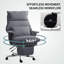 Chaise de bureau surdimensionnée avec support lombaire, gris