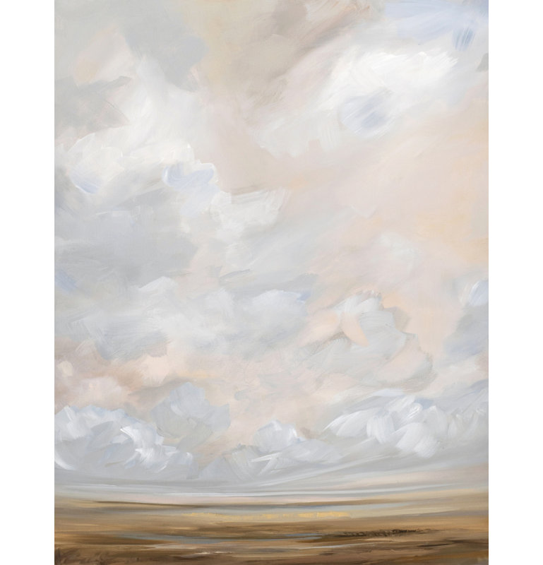 Soft Sky Landscape by Nicole Walsh — Landscape Wall Art, 16 × 24, Matted Framed Print, Gold
