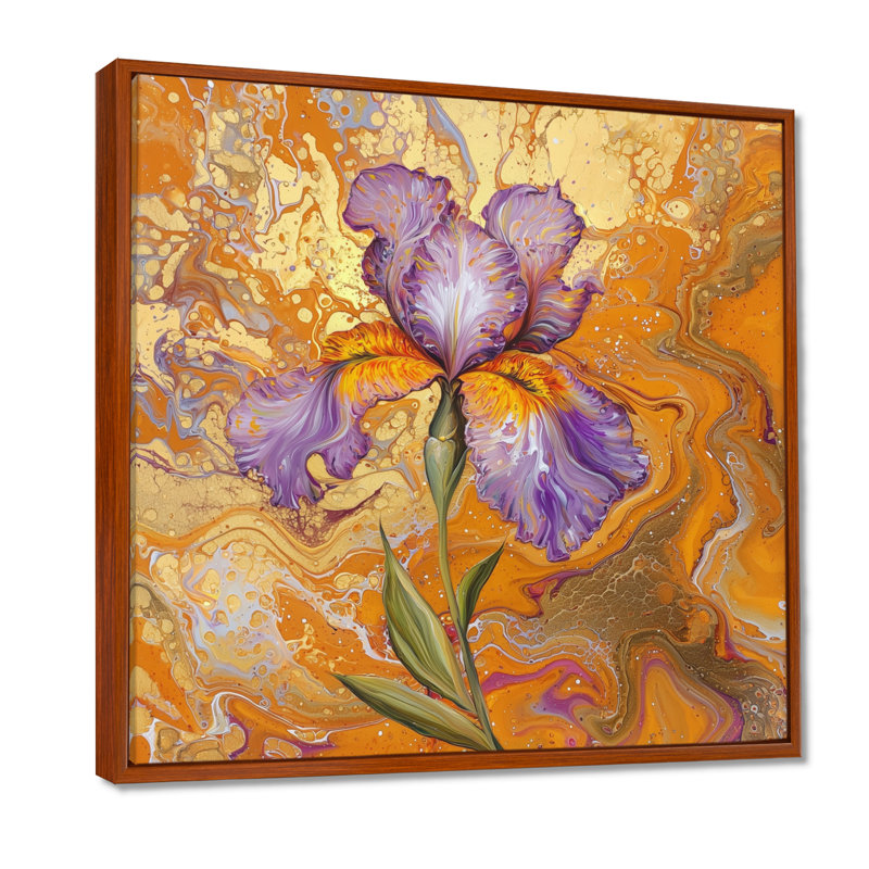 «Éternelle liquide», impression d'art mural, H 36 po x l 36 po, Impression dans un cadre flottant sans passe-parto, Bronze