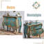 Console rectangulaire en bois manufacturé bleu massif-557080034