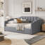 Lit de jour double rembourré avec rangement inférieur, gris-36336063