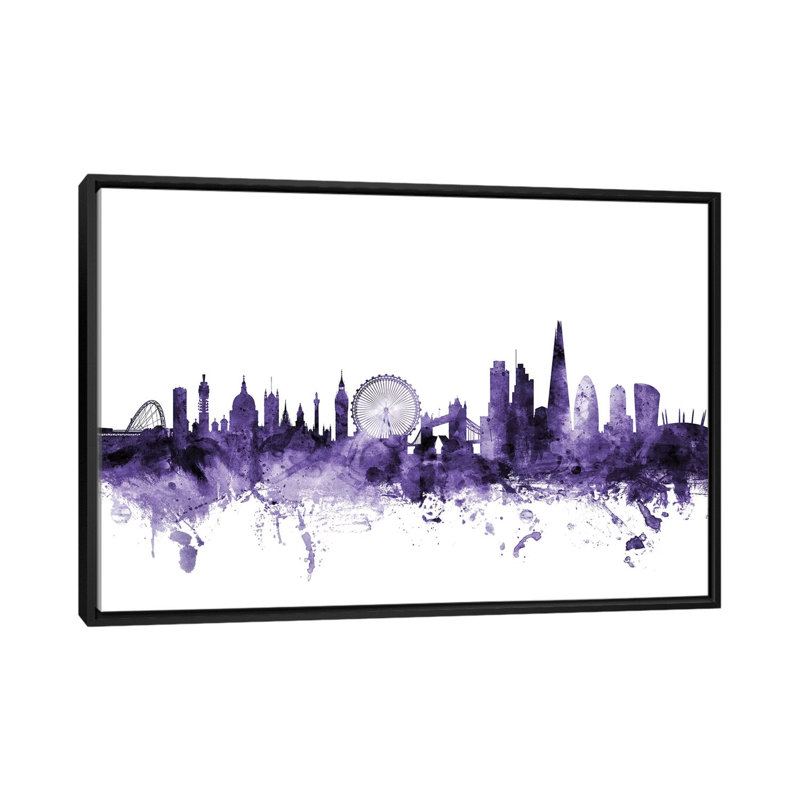 «London, England Skyline I» par Michael Tompsett, impression sur toile tendue, H 18 po x l 26 po x P 1,5 po, Pas de tapis