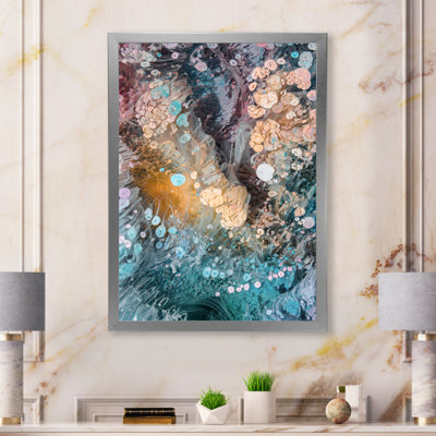 Marbre luxueux turquoise liquide, art mural moderne sur toile