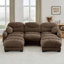 Canapé modulaire confortable en chenille plissé avec mousse ergonomique et agencement flexible-481292563-481292567