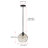 1-Light Textured Glass Dimmable Adjustable Pendant Light