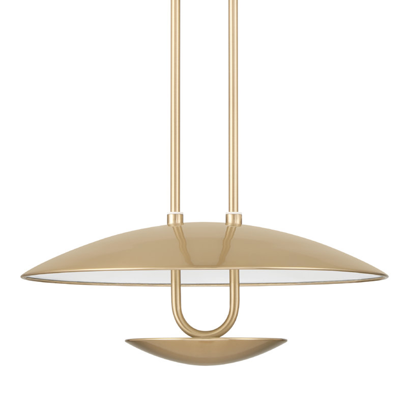 Hunter Sunset Ridge Large Adjustable Modern Gold Pendant Ceiling Light Fixture, Gold