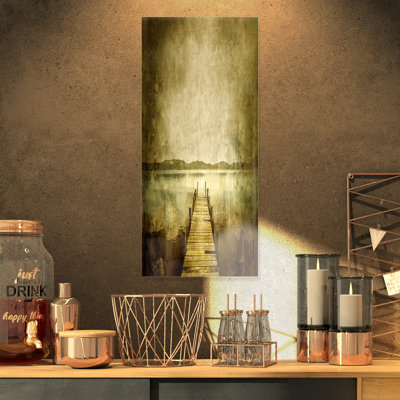 " Vintage Pier Over Lake "