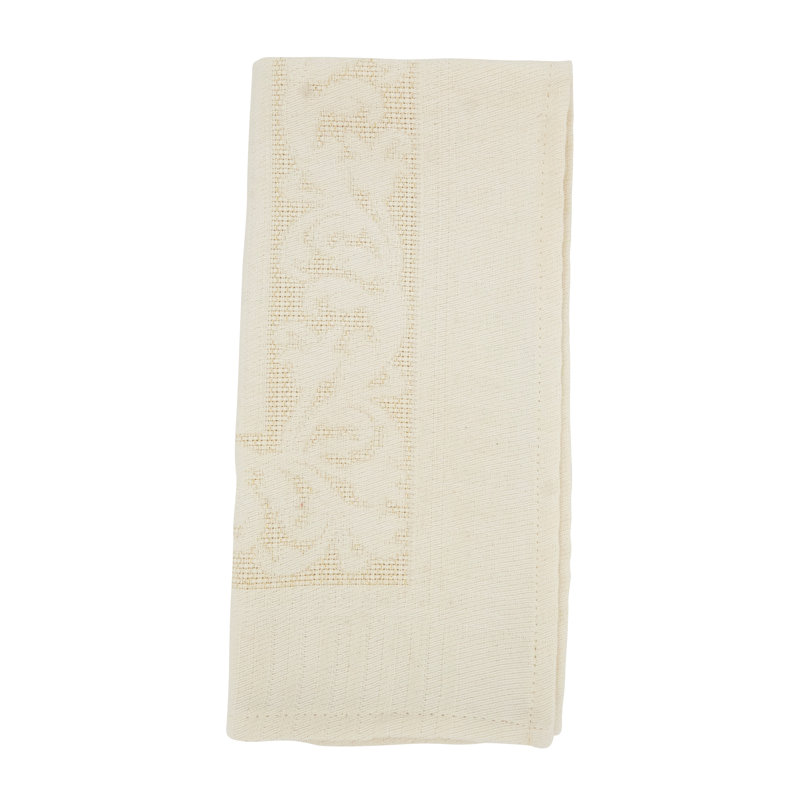 Clementine Collection Polyester Floral Square Napkin
