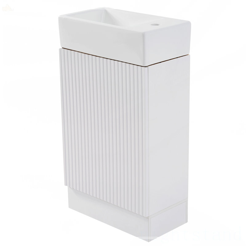 Meuble-lavabo 18,6 po avec lavabo, Blanc