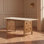 Rectangular Solid Wood Rock-Board Dining Table