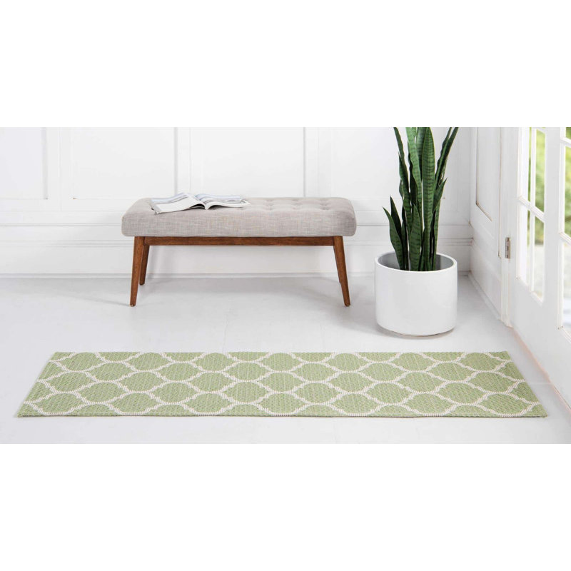 California Cotton Abstract Indoor Rug, Runner 2'2" x 7'4"
