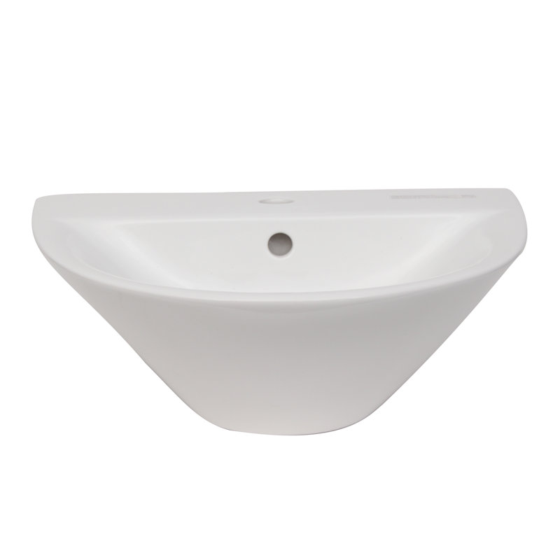 Barclay Morning 15.75'' White Vitreous China U-Shaped Bathroom Sink with Overflow, Single