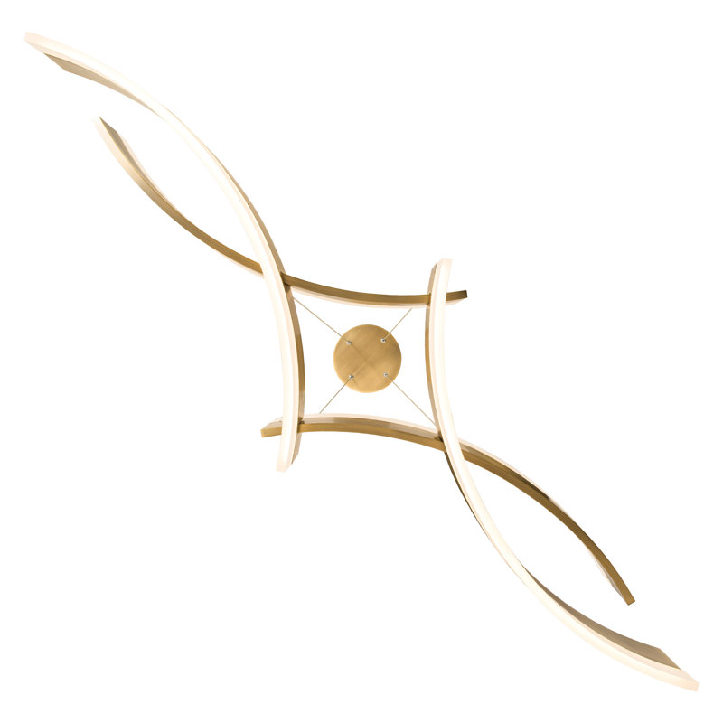 Arcs 1 - Light LED Pendant, Aged Brass