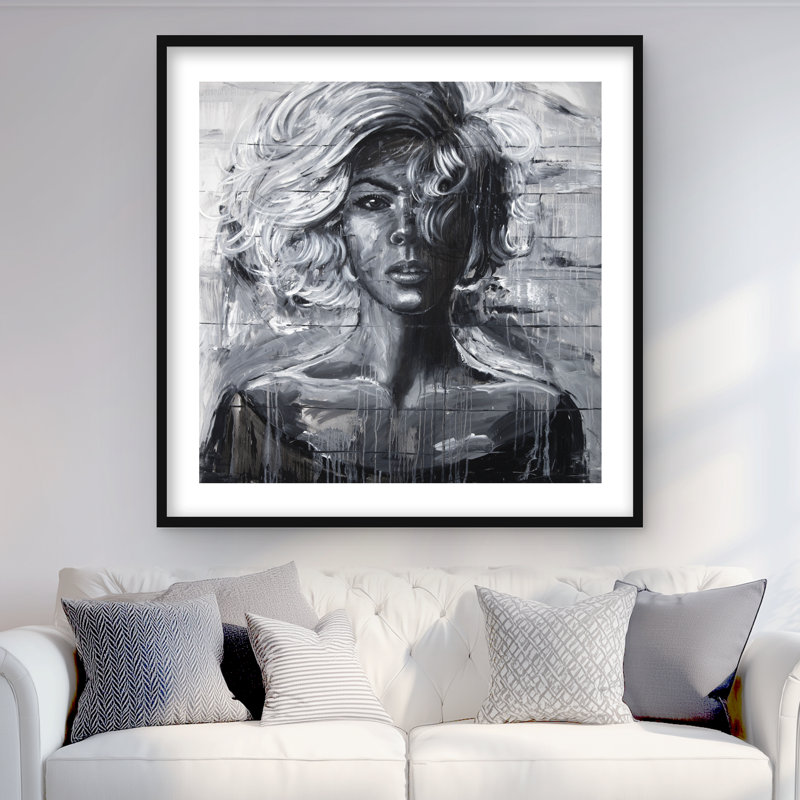 «Gentle Woman» - Reproduction mate encadrée figurative beauté | Décoration