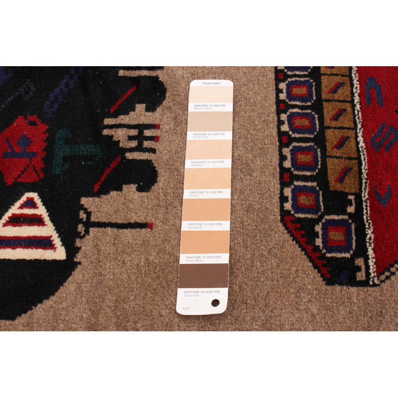 Tapis brun clair Largeros War 3 pi 0 po x 4 pi 9 po