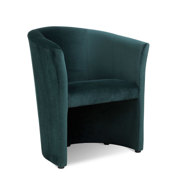 Oakengates Velvet Armchair, Bottled Green