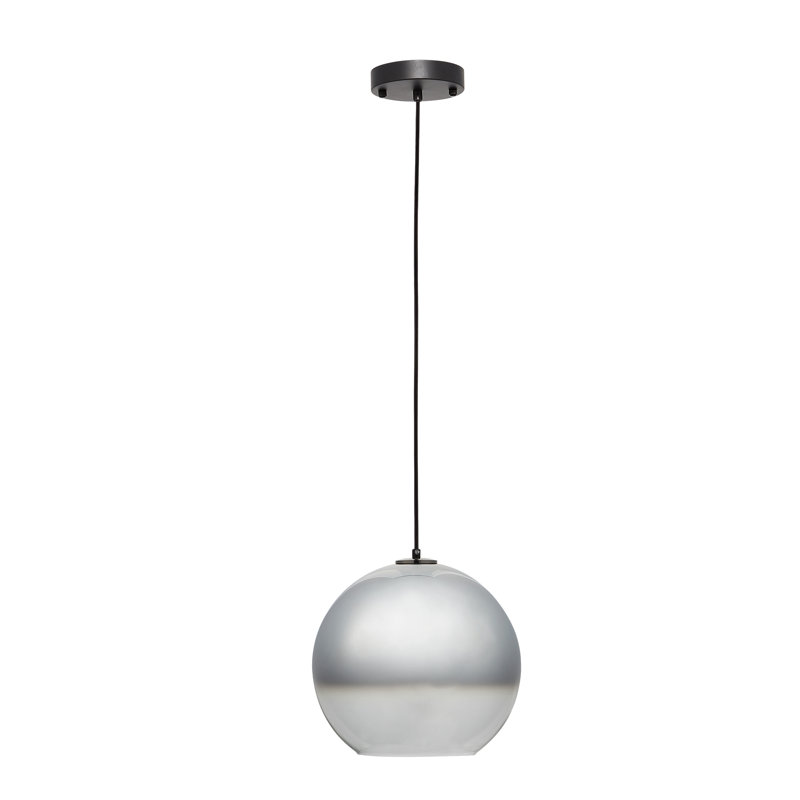 Helos 1 - Light Single Pendant, Chrome Gray, 67" H x 11.6" W x 11.6" D