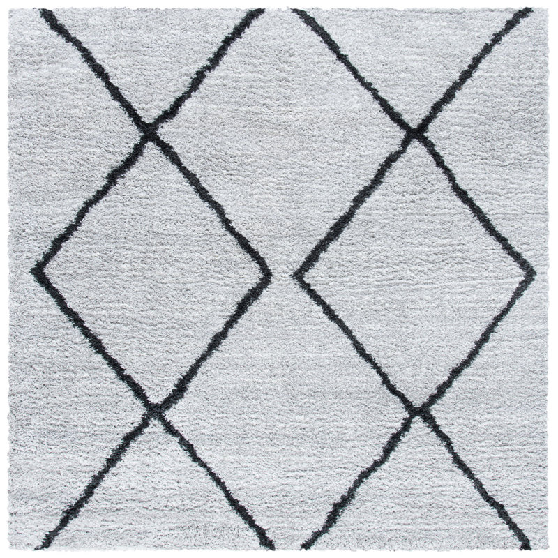 Tapis géométrique Prager Shag 500 Performance, Carré 6 pi 7 po