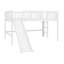 Lit mezzanine en bois massif avec glissade et échelle-582495825