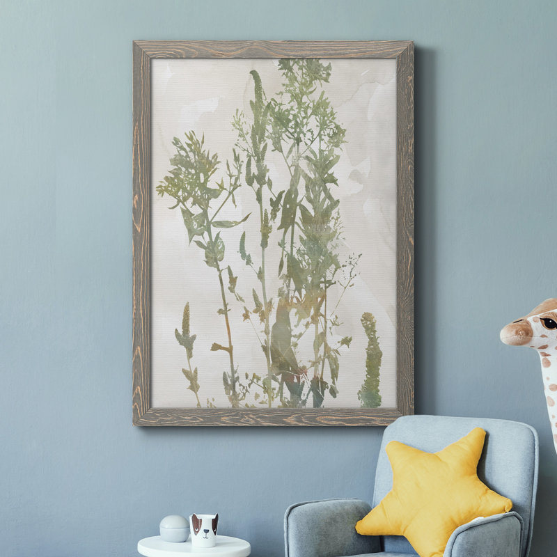 Forêt sauvage, peinture sur toile, Encadré gris, H 31,5 po x l 23,5 po x P 1,5 po