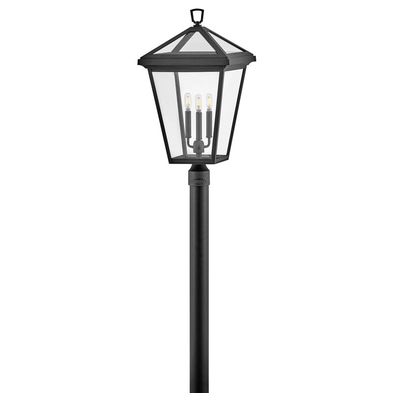 Hinkley Alford Place Outdoor Post Pier Light, Museum Black