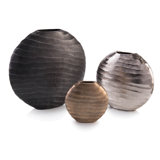Set Of Three Chiseled Vases
