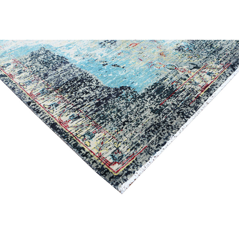 Handmade Wool Abstract Area Rug, Rectangle 12' x 15'
