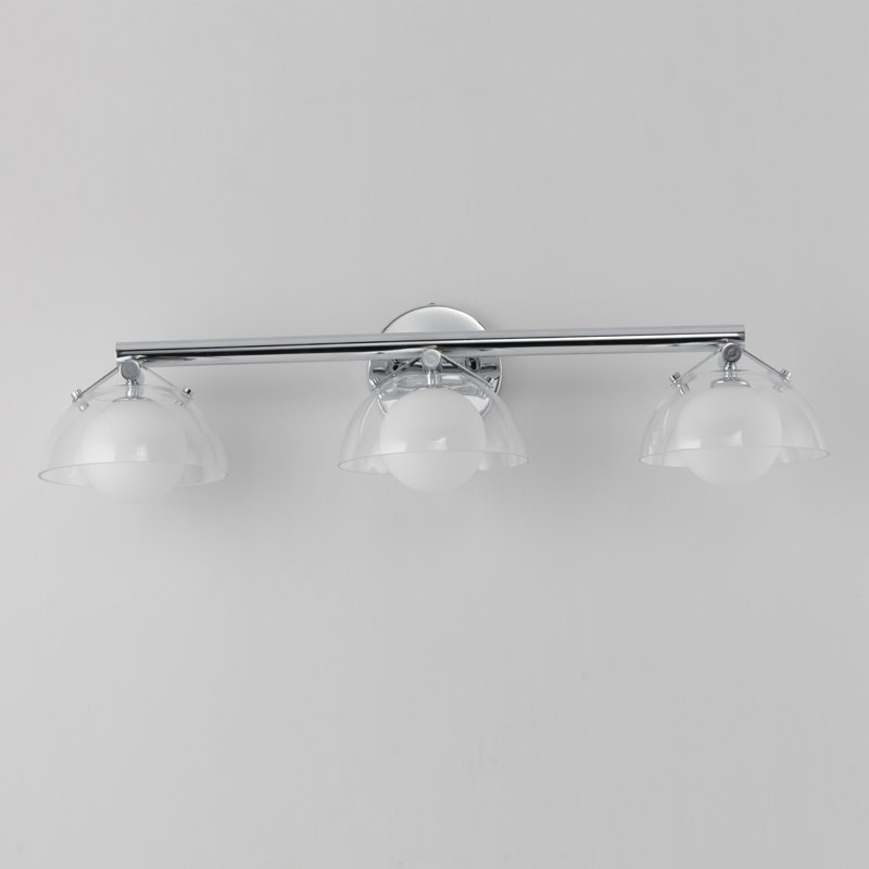 Domain 3 - Light Vanity Light, Polished Chrome, Clear