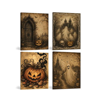 4 Piece Wrapped Canvas Wall Art