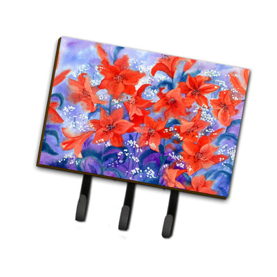 Metal Wall Organizer with Key Hooks