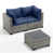 Navy Cushion/ Gray Frame