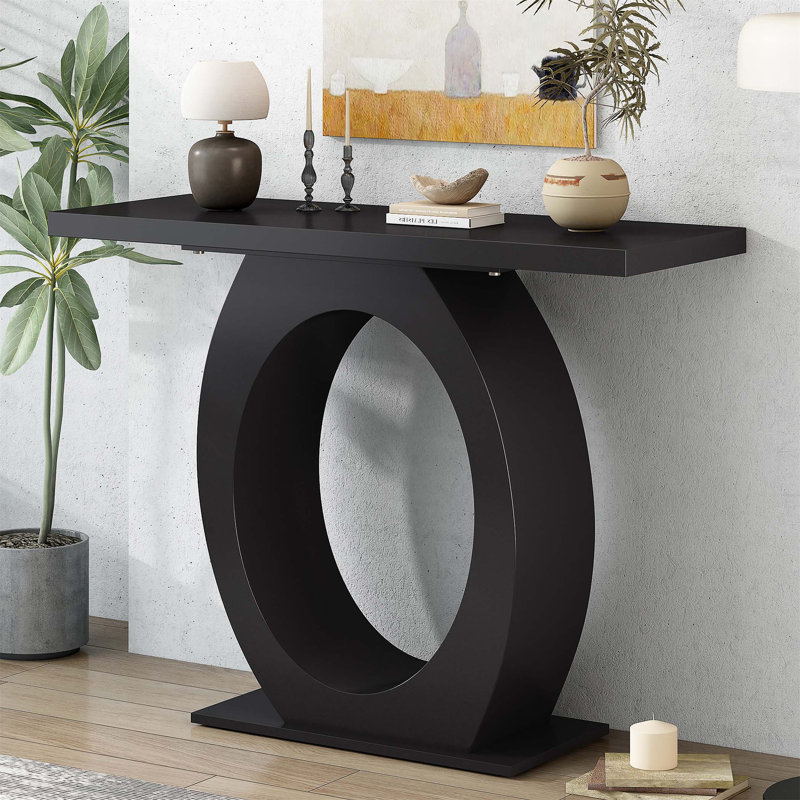 Table d'appoint moderne et élégante Mirod, Noir, noir, noir, noir